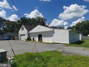 view of home's exterior with a garage