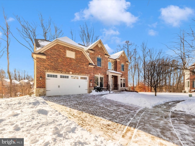 view of property with a garage