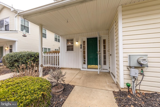 view of doorway to property