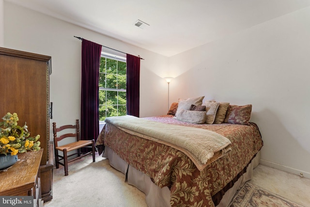 view of carpeted bedroom