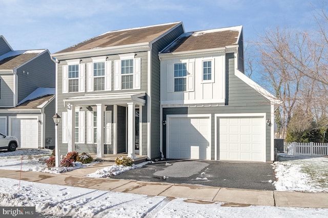 view of front of house featuring a garage