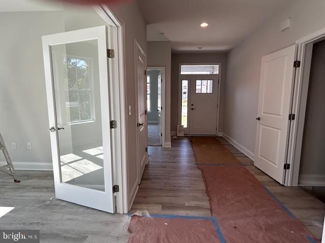 entryway featuring light wood-type flooring