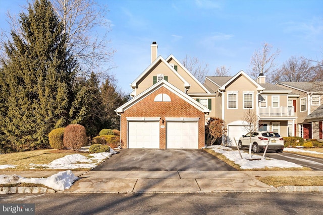 view of front of house featuring a garage