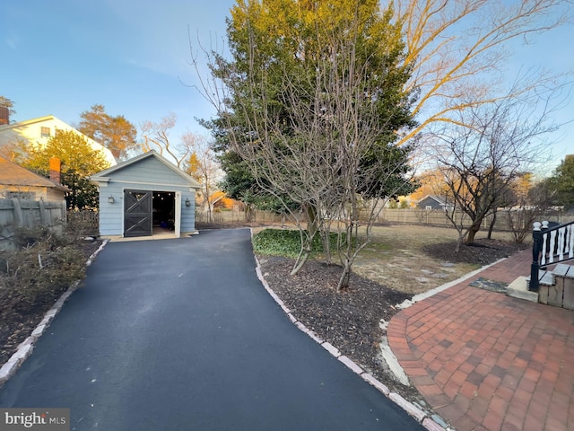 exterior space with an outdoor structure