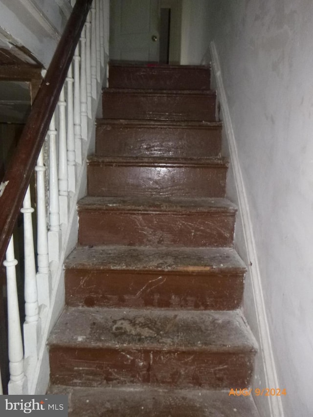 view of stairway