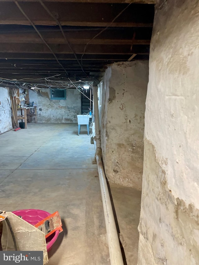 view of basement