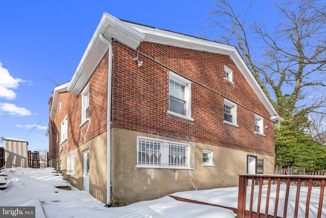 view of snowy exterior