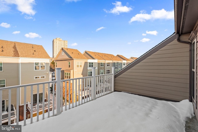 view of patio featuring a balcony