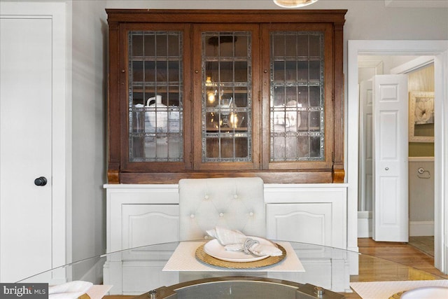 view of unfurnished dining area