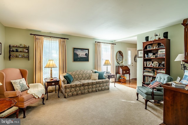 view of carpeted living room