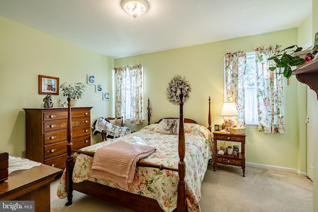 view of carpeted bedroom