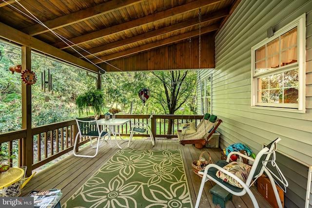 view of wooden deck