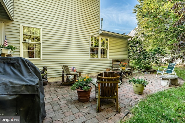 view of patio with grilling area