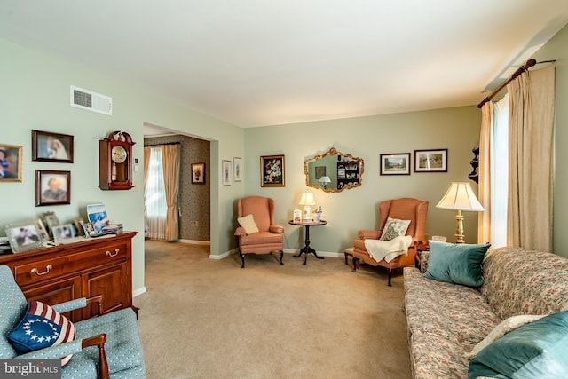 view of carpeted living room