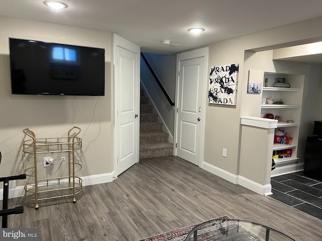 interior space with wood-type flooring