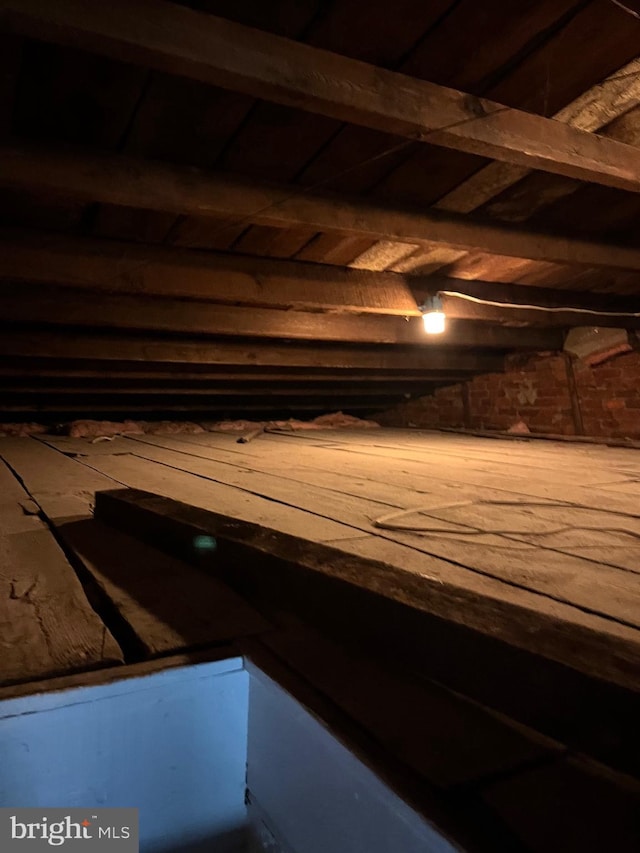 view of attic