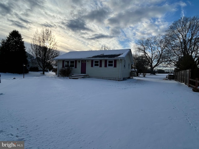 view of ranch-style house