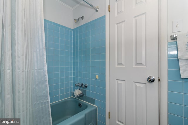 bathroom featuring  shower combination