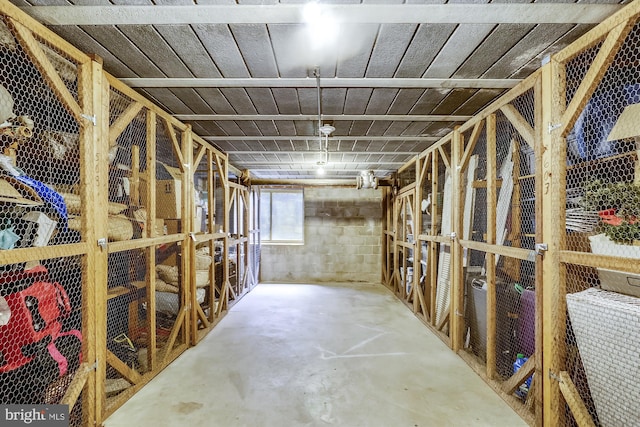 view of storage room