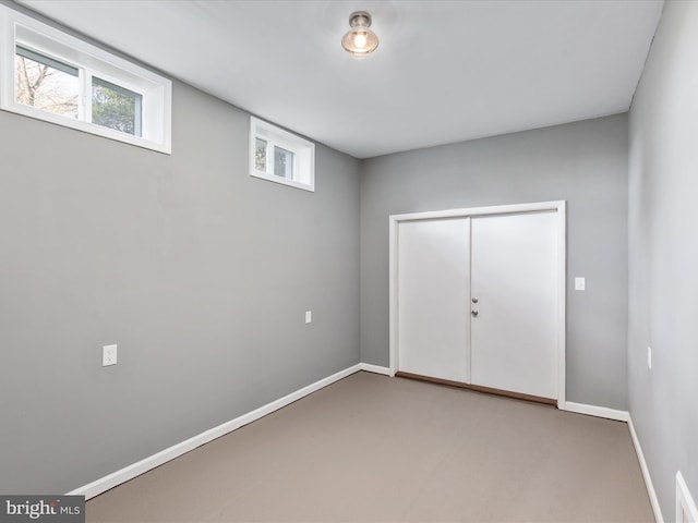 unfurnished bedroom with a closet