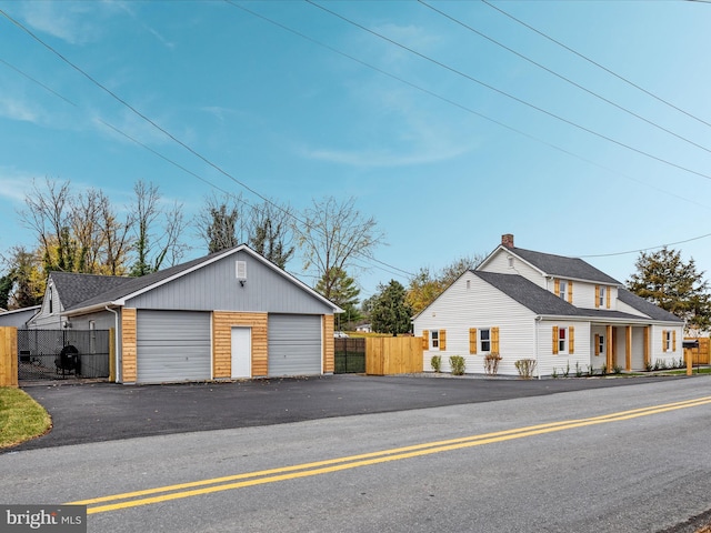 exterior space featuring a garage