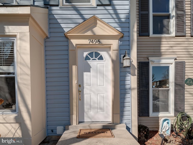 view of doorway to property