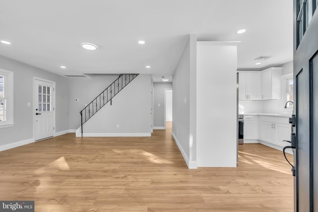 entryway featuring light hardwood / wood-style floors