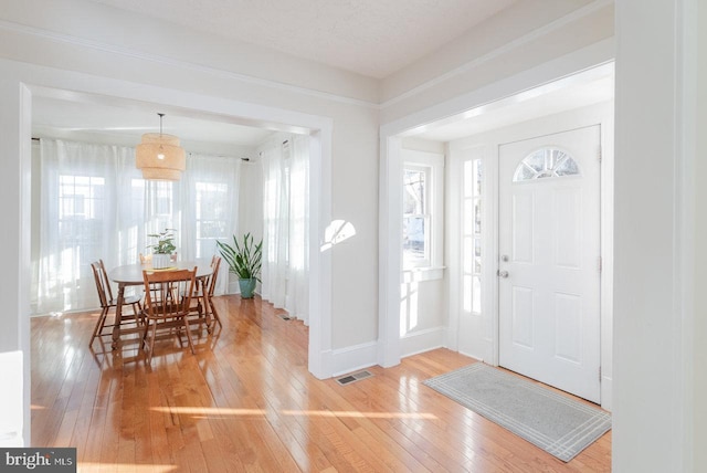 foyer entrance featuring hardwood / wood-style flooring