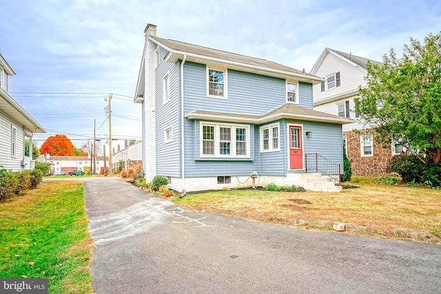 view of property with a front yard