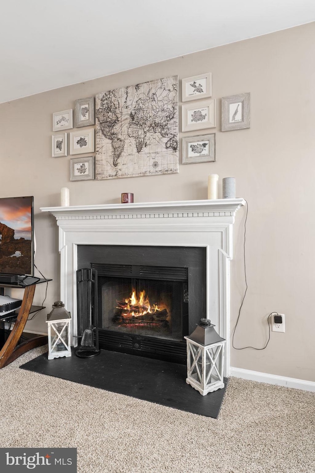 interior details with carpet flooring