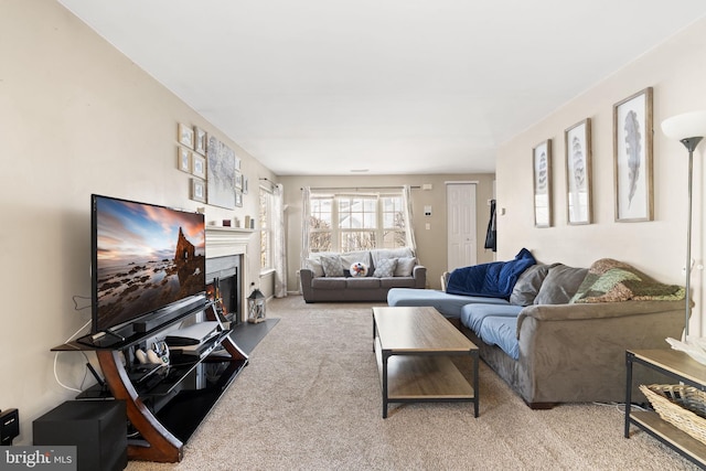 view of carpeted living room