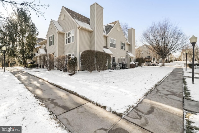 view of snowy exterior