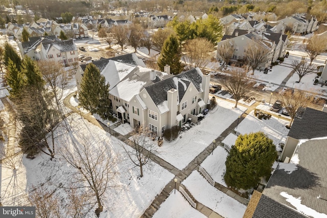 view of snowy aerial view