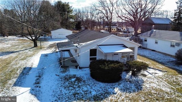 view of snowy aerial view