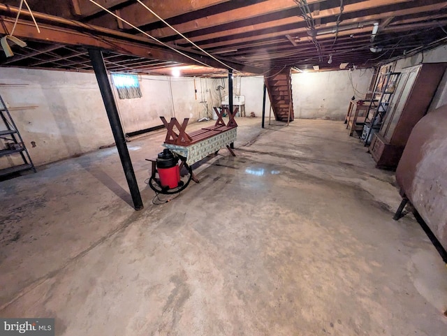 view of basement