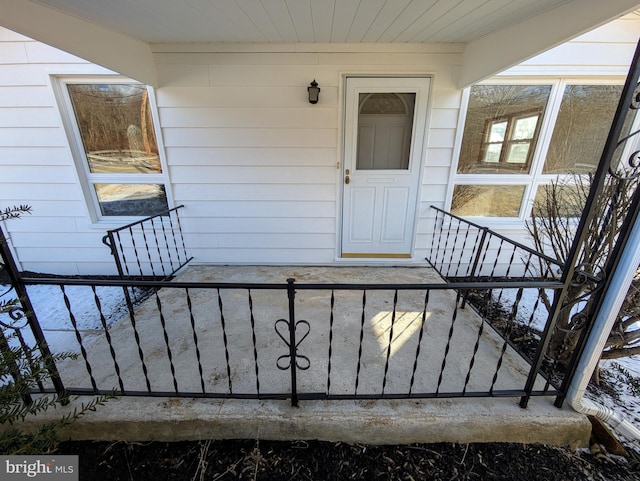 view of doorway to property