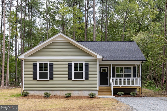 view of front of house featuring covered porch