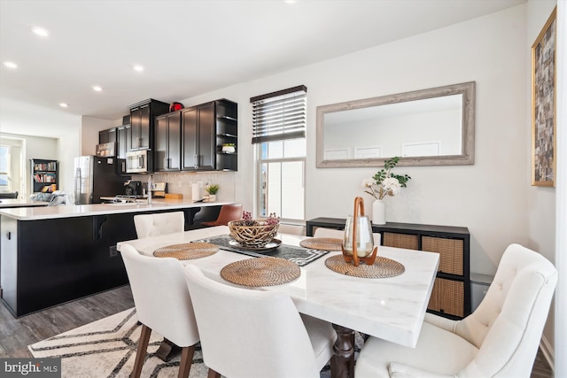 dining room featuring dark hardwood / wood-style floors