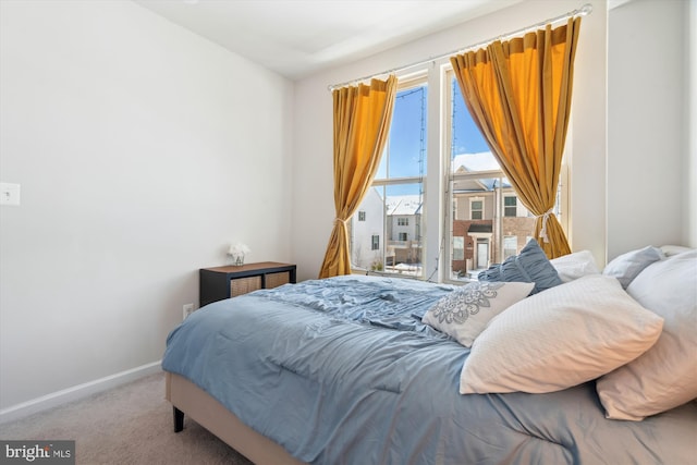 bedroom with carpet