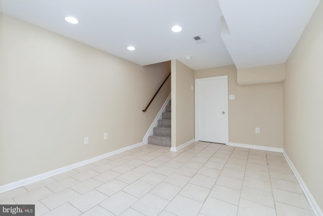 view of tiled spare room