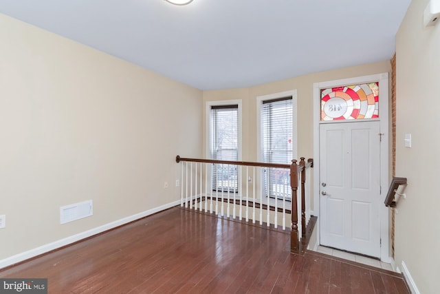 entryway featuring hardwood / wood-style flooring