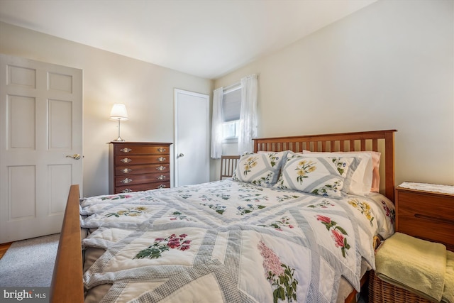 bedroom with carpet floors