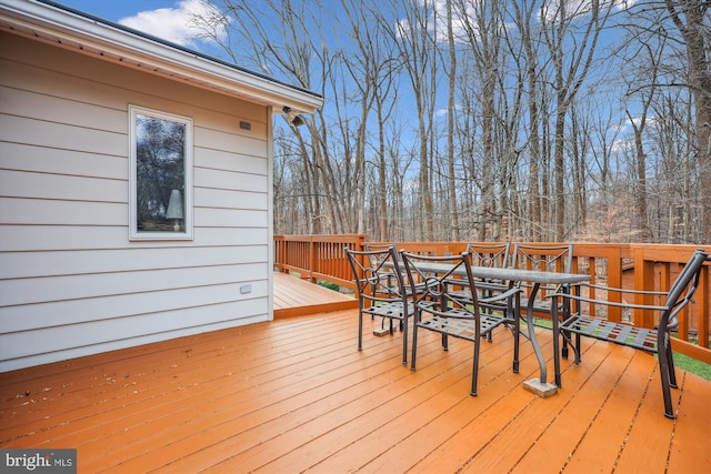 view of wooden terrace