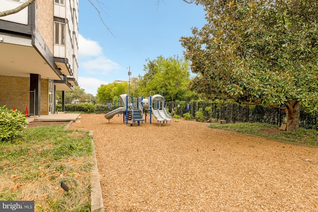 view of play area