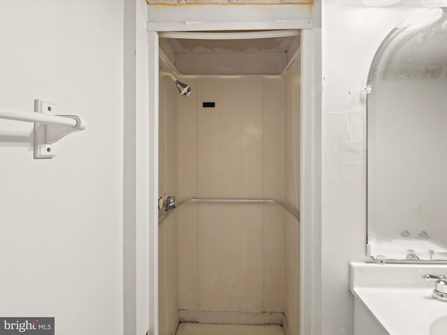 7107 Dower House Rd, Upper Marlboro, MD 20772 - bathroom with vanity and a shower