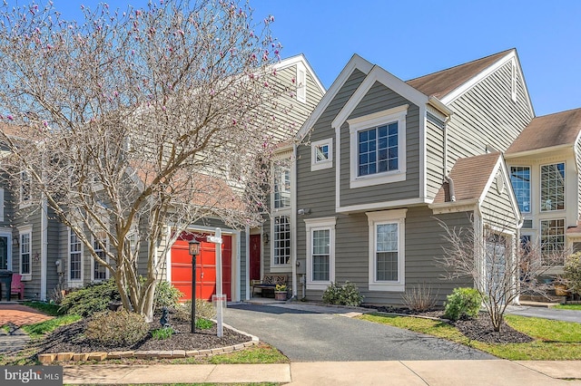 view of property featuring a garage