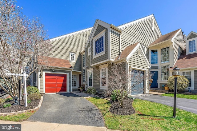 view of property featuring a garage