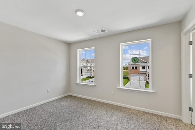 view of carpeted empty room