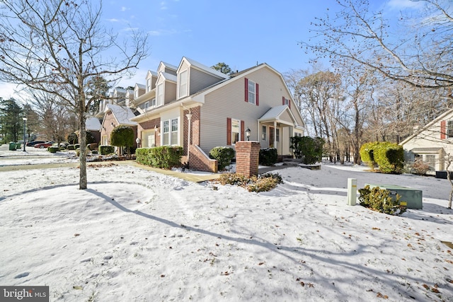 view of snowy exterior