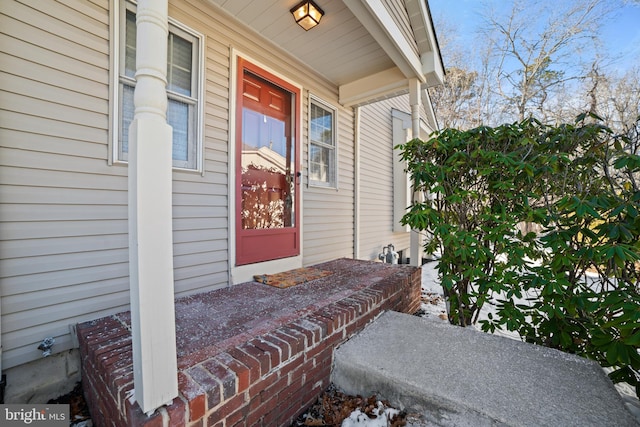 view of doorway to property